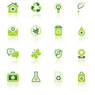 nature friendly icon set eco reflection