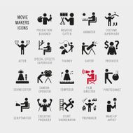 Set of icons &quot;Moviemakers&quot;