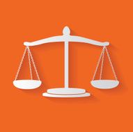 Justice law symbol clean vector