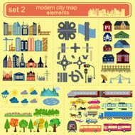 Modern city map elements for generating your own infographics