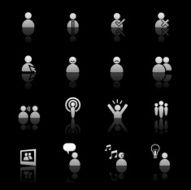 People and emotion icon set