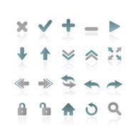 Blue and Silver Web Symbols