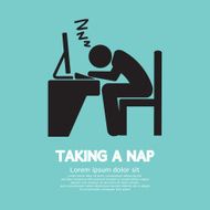 Taking a Nap Graphic Symbol Vector Illustration