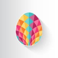 Colorful patterned Easter egg