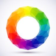 Low-poly color wheel