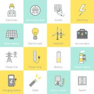 Electricity Icon Flat Line