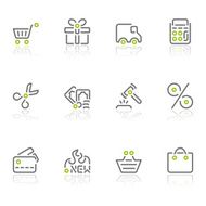 Shopping icons - Linea series N2