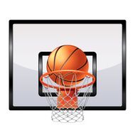 Basketball ring isolated on white vector