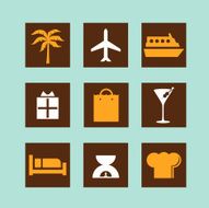 luxury travel icons