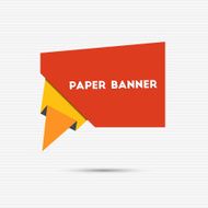 Abstract colorful paper banner