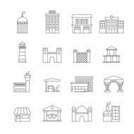 Government buildings icons N4