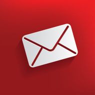 Email design on red background clean vector