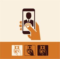 mobile phone hand
