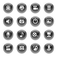 Black Round Icons - Media N2