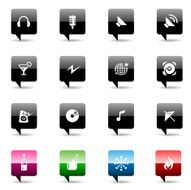 Party musical icon set