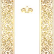 Vector floral border in Victorian style