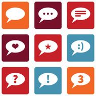 Vector Set of Bubbles Icons with Different Concepts
