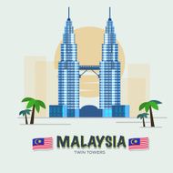 Kuala Lumpur Malaysia - vector illustration