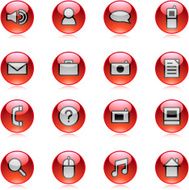 Shiny Red Icons