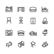 Furniture icon set N5