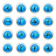 Blue Icons - Different Sports