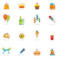 Icon Set Birthday and Celebrations Color N2