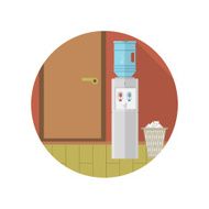 Flat vector icon for office interior