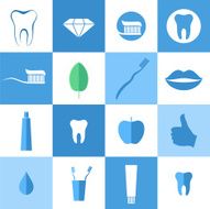 Dental hygiene Icon set