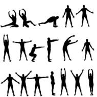 Vector silhouettes man