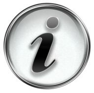 information icon grey isolated on white background