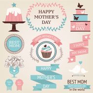 Vintage design elements for Mother&#039;s day