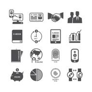 Icons set business technology vector design