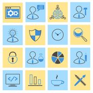 SEO Flat Icons Set