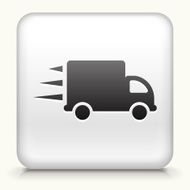 Square Button with Moving Truck interface icon