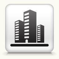 Square Button with Office Buildings interface icon