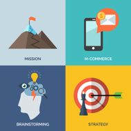 Set of flat design concept icons for business N13