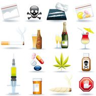 Icon Set Drugs and Drinks