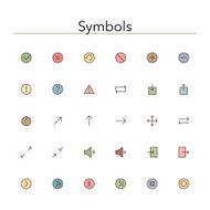 Symbols Colored Line Icons