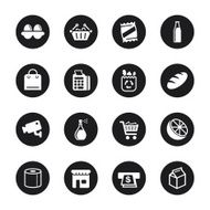 Supermarket Icons - Black Circle Series