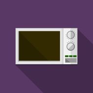 Flat vector icon for microwave