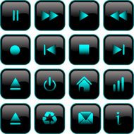 Media Icons Set N16