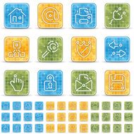 internet icons - brillante cuadrado