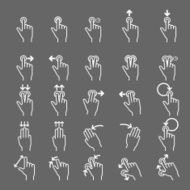 Touch Gestures line icons set N3