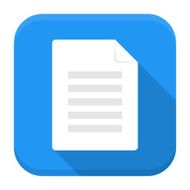 Document app icon with long shadow