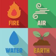 four elements long shadow flat