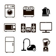 Household appliances icons N4