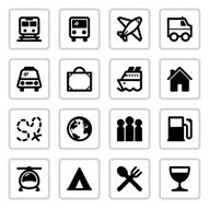 Travel &amp; Transport Icons