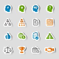 Stickers - Business strategy and management icons N2