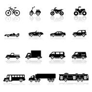 Icons set cars collection