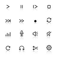 Media Black &amp; White Icons Set N5